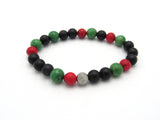 Brync Black Red Green Men Women Beaded Bracelet Black Owned Jewelry Brand Juneteenth