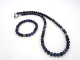 Brync Cerulean Blue Women Men Beaded Necklace Bracelet Handmade