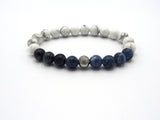 Brync White Blue Women Men Beaded Necklace Bracelet Handmade