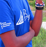 Brync Men Women Royal Blue White Shirt