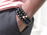 Black Onyx Matte Men Women Beaded Bracelet premium jewelry premium bracelets mens beaded bracelets gemstone bracelet beaded bracelets for women bracelet with stones stone bead bracelets custom beaded bracelets color bead bracelets popular beaded bracelets designer bracelet for tuxedo Christmas birthday valentine's day
