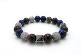 Brync Red Tiger Eye Blue Grey Men Women Beaded Bracelet Black Owned Jewelry Brand Howard Gifts Homecoming premium jewelry premium bracelets mens beaded bracelets gemstone bracelet beaded bracelets for women bracelet with stones stone bead bracelets custom beaded bracelets color bead bracelets popular beaded bracelets designer bracelet; store jewelry store