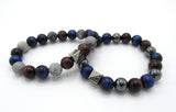 Brync Red Tiger Eye Blue Men Women Beaded Bracelet Black Owned Jewelry Brand Howard Gifts; popular beaded bracelet