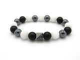Brync Black White Beaded Bracelet Hematite Men Women Black Owned Beaded Bracelet premium jewelry premium bracelets mens beaded bracelets gemstone bracelet beaded bracelets for women bracelet with stones stone bead bracelets custom beaded bracelets color bead bracelets popular beaded bracelets designer bracelet tuxedo beaded bracelet; popular beaded bracelet; match jordans; panda bracelet