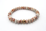 Brync Red Brown Tan Beige Beaded Bracelet Rondelle Men Women Black owned jewelry brand