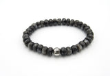 Brync Men Women Grey Faceted small beaded bracelet black owned luxury jewelry company