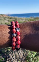 Red Pink Brync bracelet men women valentine's day