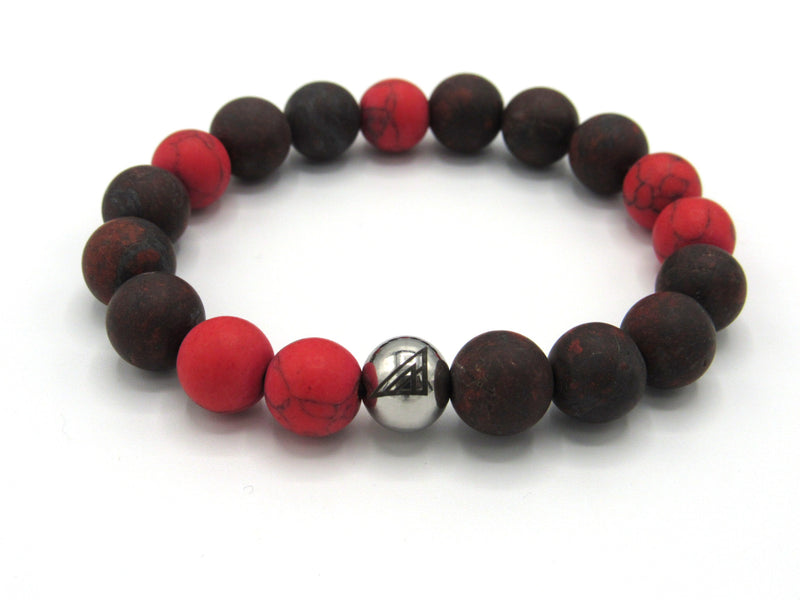 black owned luxury beaded bracelet company red and burgundy beaded bracelet