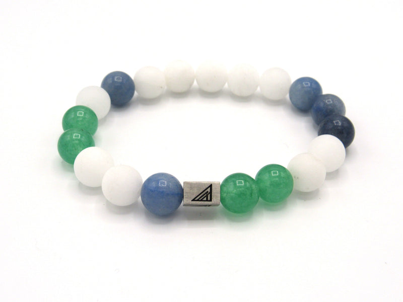 luxury beaded bracelet black white green. the perfect Christmas gift for men women black owned jewelry company