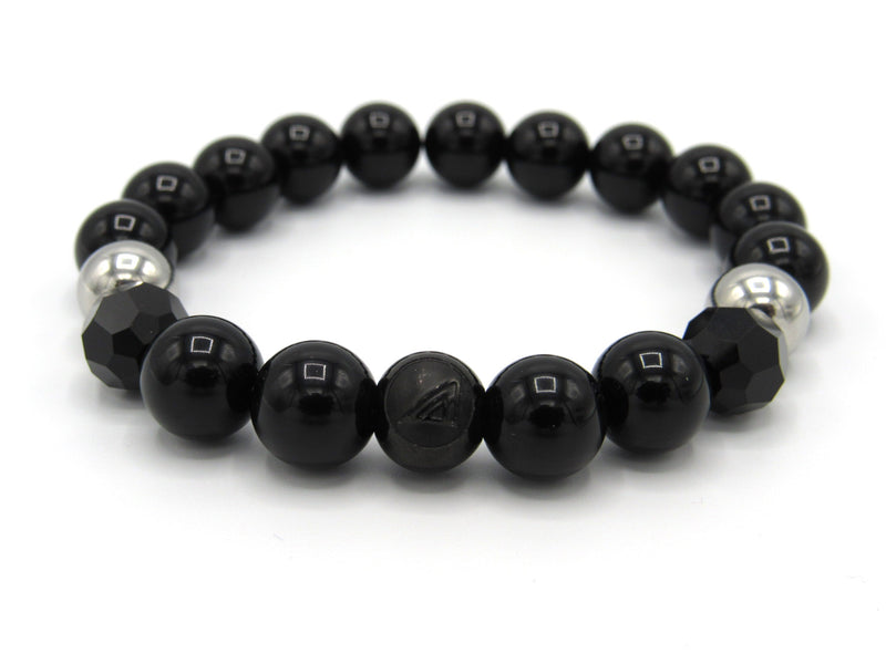 Brync Black Onyx  Men Women Beaded Bracelet premium jewelry premium bracelets mens beaded bracelets gemstone bracelet beaded braceetlets for women bracelet with stones stone bead bracelets custom beaded bracelets color bead bracelets popular beaded bracelets designer bracelet tuxedo beaded bracelet
