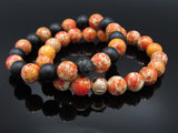 Brync Orange Black Men Women Beaded Bracelet Pair Brync Orange Black Men Women Beaded Bracelet san francisco giants fans christmas birthday valentine's day gift