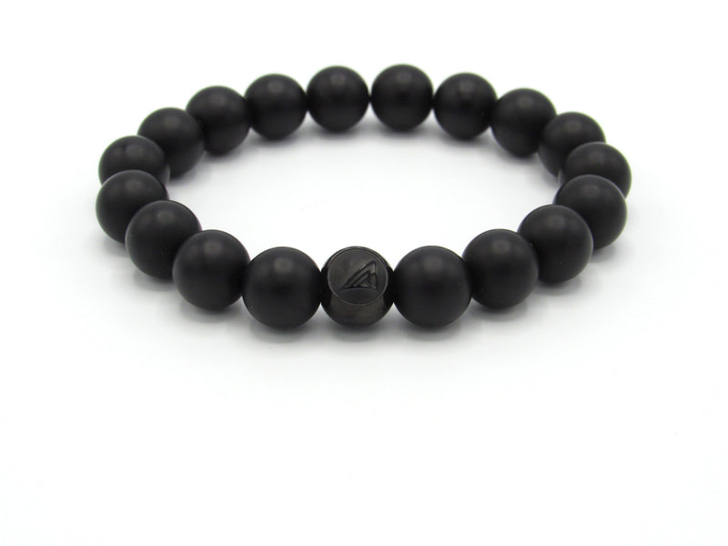 Brync Black Onyx  Matte Men Women Beaded Bracelet luxury beaded bracelet  boho chic black owned jewelry brand Chic minimalism onyx beaded jewelry collection for modern tastes