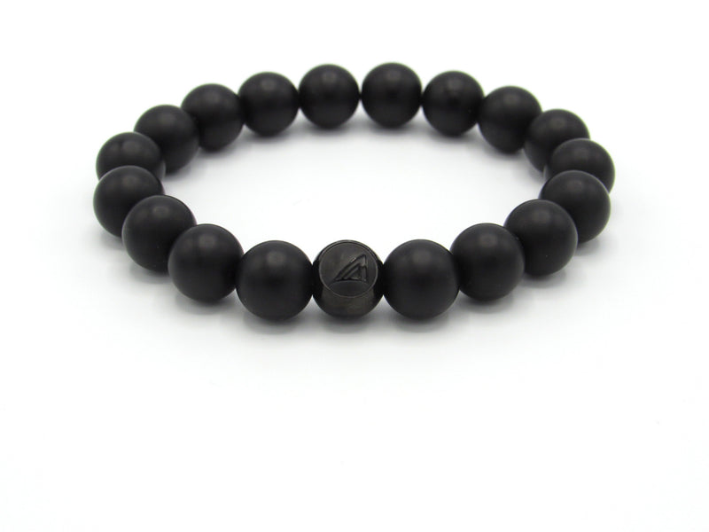 Brync Black Onyx  Matte Men Women Beaded Bracelet luxury beaded bracelet  boho chic black owned jewelry brand