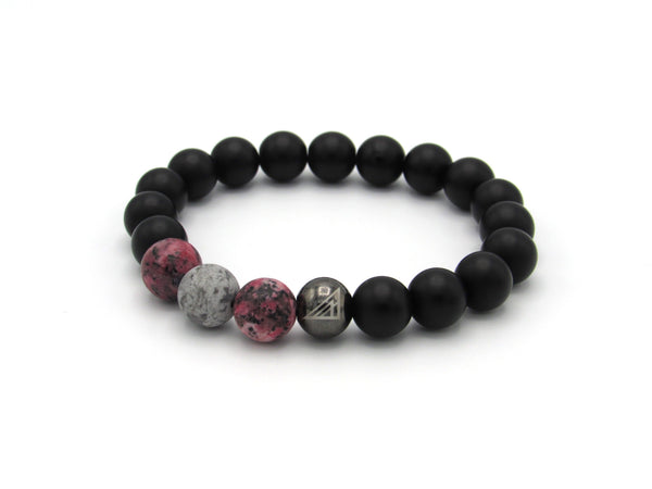 Brync black pink grey bracelet premium jewelry premium bracelets mens beaded bracelets gemstone bracelet beaded bracelets for women bracelet with stones stone bead bracelets custom beaded bracelets color bead bracelets popular beaded bracelets designer bracelet