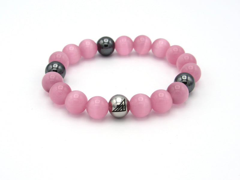 Brync Pink Hematite Men Women Beaded Bracelet Valentines Day top selling beaded bracelet