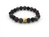 Brync Burgundy Maroon Grey black gold Men Women Beaded Bracelet Black Owned Jewelry Brand