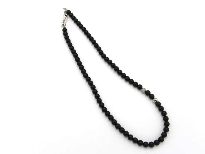 Brync Black Men Women Beaded Necklace Handmade