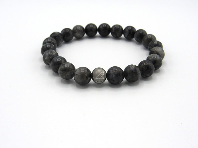 Brync Grey Men Women Beaded Bracelet Necklace Handmade