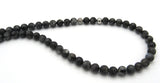 Brync Dark Grey Men Women Beaded Necklace Handmade