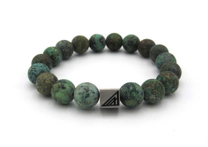 Brync Forest Green Brown Tan Beige multi-colored Men Women Beaded Bracelet Handmade; bracelet for men