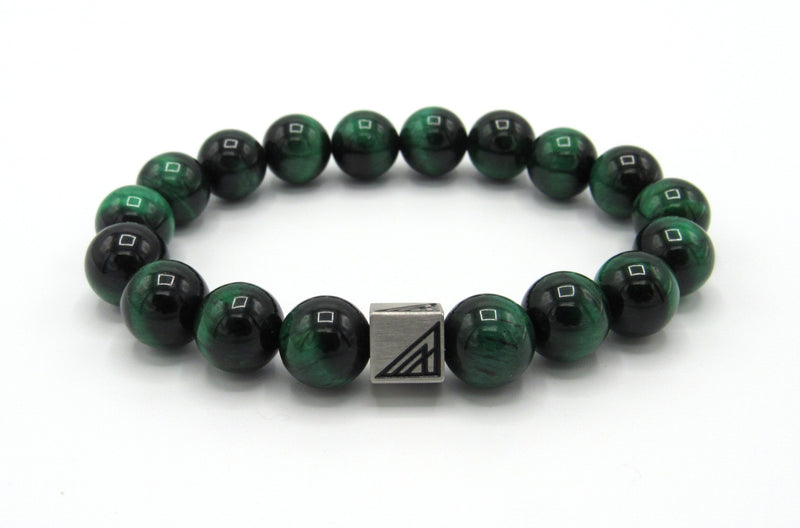 Brync Green tiger eye bracelet Men women beaded bracelet brand how to wear beaded bracelets beaded bracelets in style