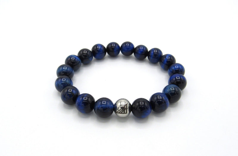 Brync Tiger Eye Blue Men Women Beaded Bracelet Black Owned Jewelry Brand Homecoming Gifts