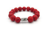 Brync Red and Black large beads Men Women Bracelet black owned brand falcons atlanta