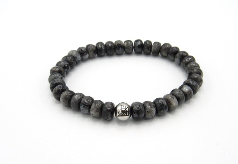 Brync Men Women Grey Faceted small beaded bracelet black owned luxury jewelry company 