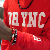 Brync Men Women white Red sweatShirt Black Owned Fashion Brand