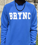 Brync Men Women white royal blue sweatShirt Black Owned Fashion Brand