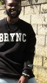 Brync Men Women white Black sweatShirt Black Owned Fashion Brand