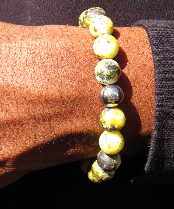 Brync Yellow Green Men Women Beaded Bracelet black owned jewelry brand trending beaded bracelet