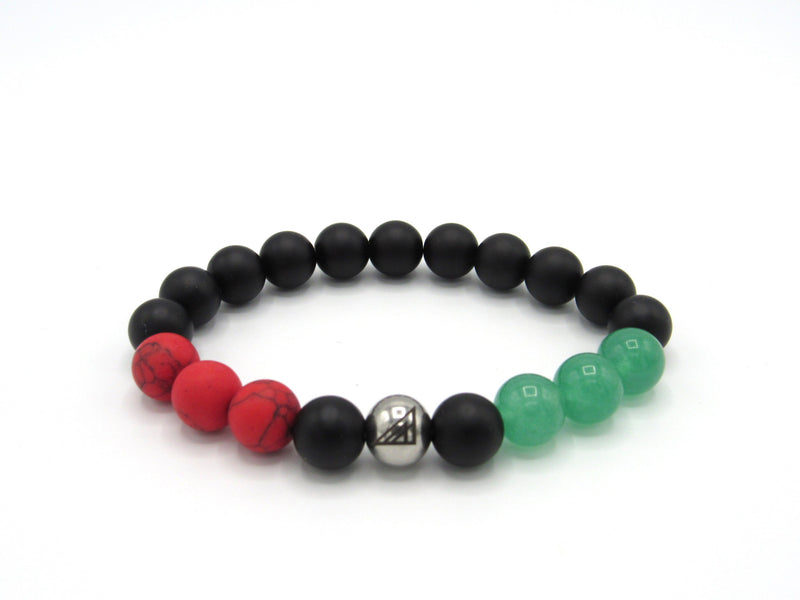 Brync Black Red Green Men Women Beaded Bracelet Black Owned Jewelry Brand Juneteenth