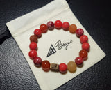 Brync Men Women beaded bracelet red orange pink Christmas valentines day black owned small business